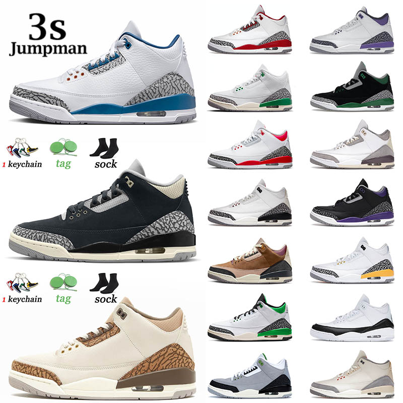 

Wizards New Fashion Basketball Shoes Jumpman 3 Sports 3s Patchwork Palomino Off Noir Lucky Green Fire Red Dark Iris Muslin for Men Women Sneakers, D20 black cement