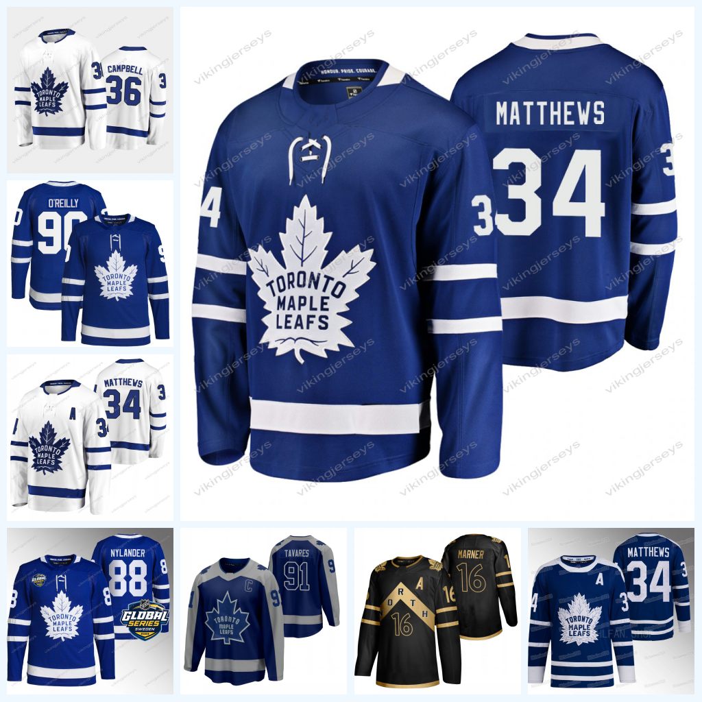 

Auston Matthews Maple Leafs Jersey Mitchell Marner Ryan O'Reilly Michael Bunting Matt Murray William Nylander John Tavares Morgan Rielly Alexander Kerfoot Kampf, Black