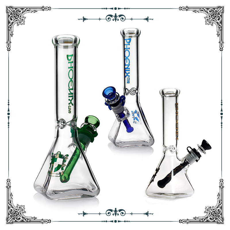 

phoenix glass square base unique beaker bottom bongs bong 10 inches glass water pipes