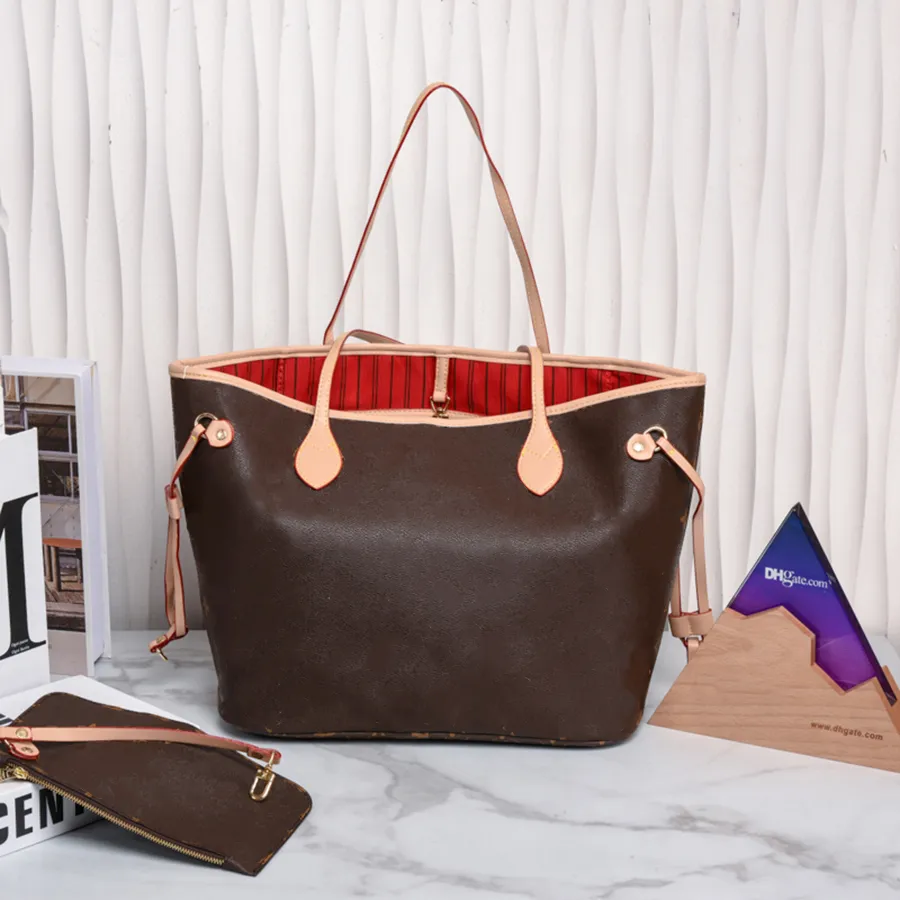 

luxurys handbag louiseitys Never Totes Full designer bag vuttonse beach bag shoulder bag travel women crossbody bag shopping old flower designer handbag M40995, Black flower