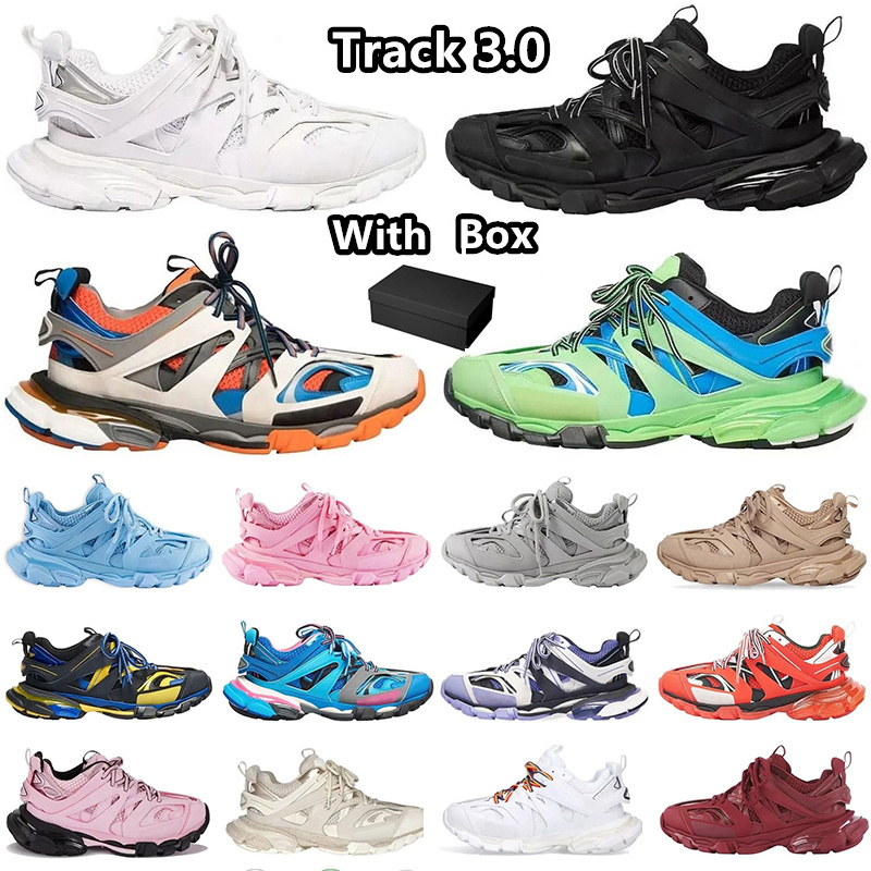 

2023 Brand Track 3.0 Casual Shoes Designer Mens Women Track 3 Platform Sneakers Vintage Tracks Runners Tess.s. Gomma leather Trainers with Box, Item#6