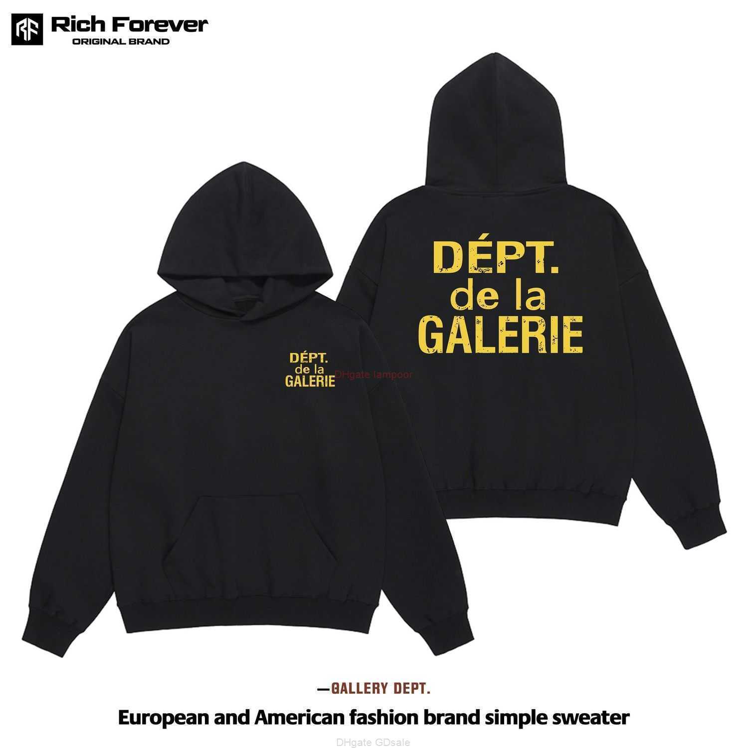 

Designer Clothing Galleries Hoodie Mens Sweatshirts Autumn Winter American Fashion Brand Sweater Galleryes Depts Classic Letter Print Loose Hoodie Pullover Swea, Shipping fee