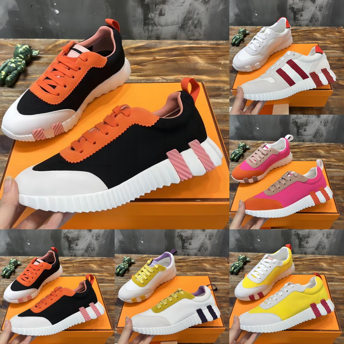 

Bouncing Bounce Sneakers Designer H Casual Shoes Fashion Athletic Shoe Antiskid Light Sole Flat Platform Canvas Suede Mesh Runner Sneaker Top-Quality Size 35-45, Color 21