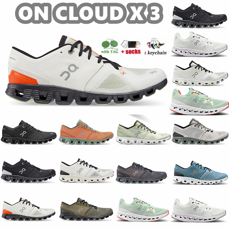 

On Cloud X X 3 Running Shoes Utility Run Training All Day Fitness Mens Trainers Cloudsurfer Triple Black Oreo White Vibration absorption Oncloud Sneakers Size 36-47, 45