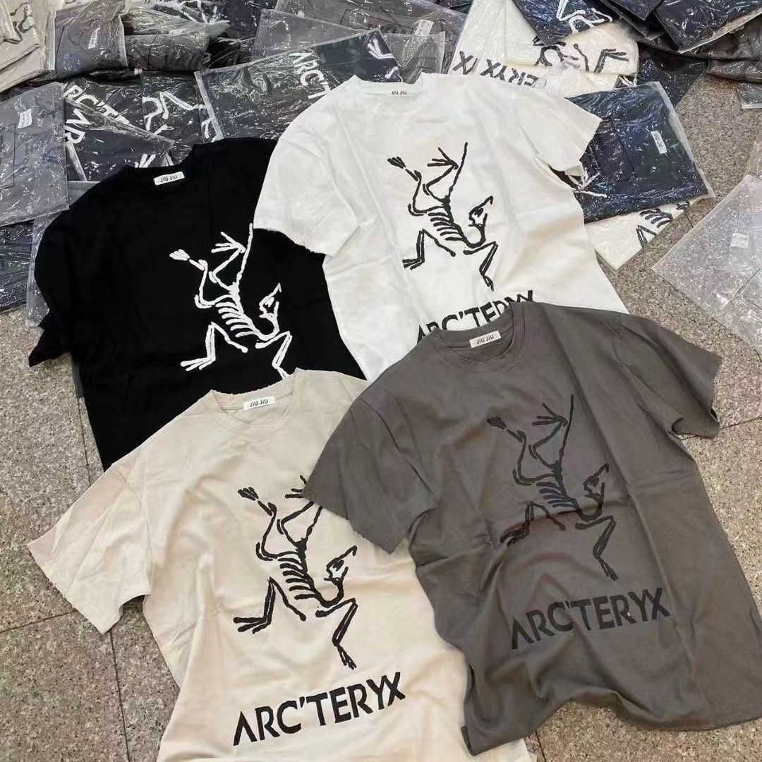 

Designer Fashion Clothing ARC TERYXES Tees Tshirt 100 pure cotton non pilling Archaeopteryx printed short sleeved Tshirt for both men women in the same couples best f, Pure cotton black short sleeved (upper