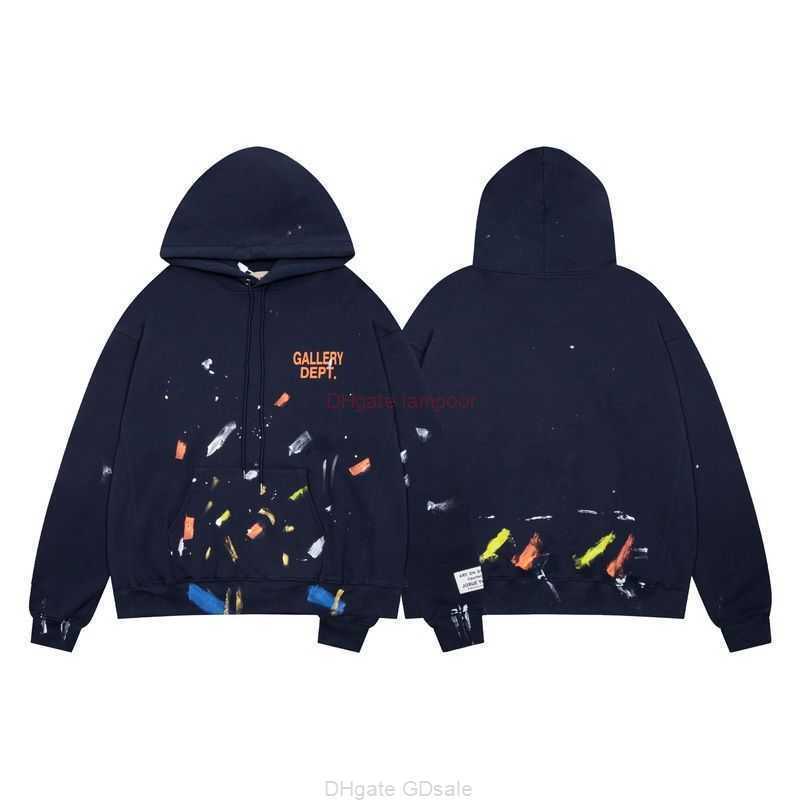 

Designer Clothing Galleries Men' Sweatshirts Small Fashion Galleryes Depts Washed Worn Hand Painted High Quality Terry Hoodie Sweater for Men Women for sale, Shipping fee