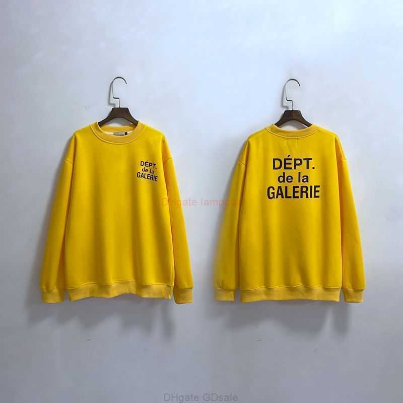 

Designer Clothing Galleries Hoodie Men's Sweatshirts Galleryes Gary Depts Autumn Winter Basic Simple Letter Print Round Neck Loose Casual Men's Women's Plush Sweater