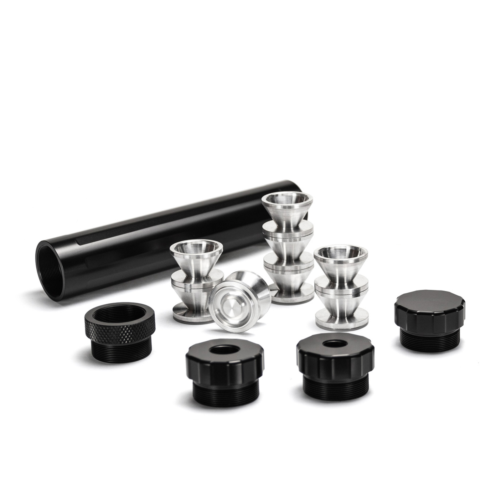 Filtre à carburant 1.75"OD 9"L 1.375x24 Filetage Tube Aluminium D Cell K Cups 2 Embouts 1/2-28 et 5/8-24 Piège à solvant avec Booster