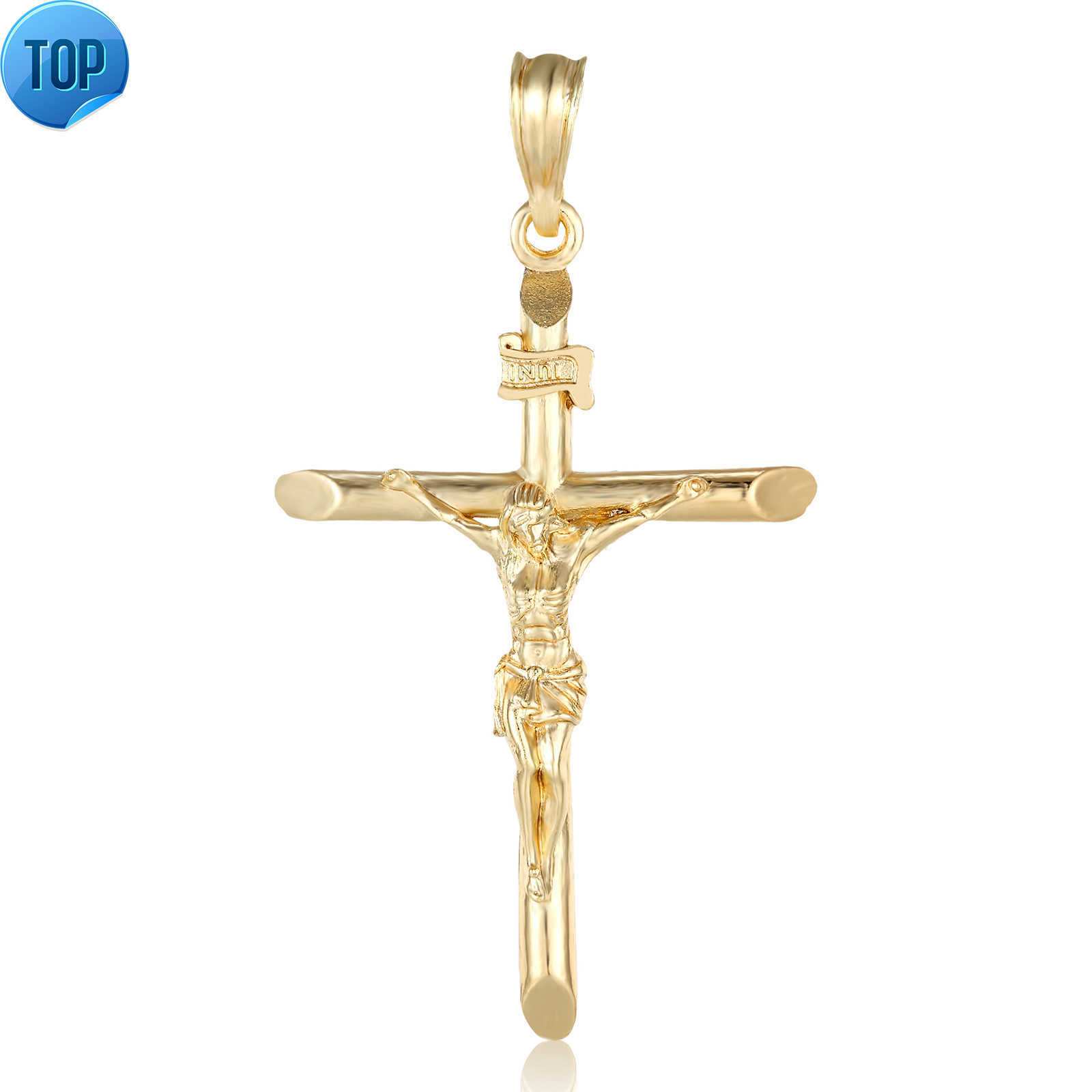 

Elfic Fashion jewelry necklace Christian pendant hot sale 14K gold plating cross pendant