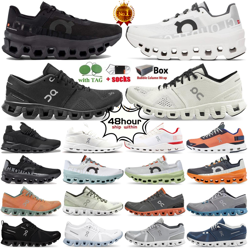 high quality Designer Running Shoes On Running Cloud X 3black white rose sand orange Aloe ivory frame ash rose sand youth women men Lightweight R