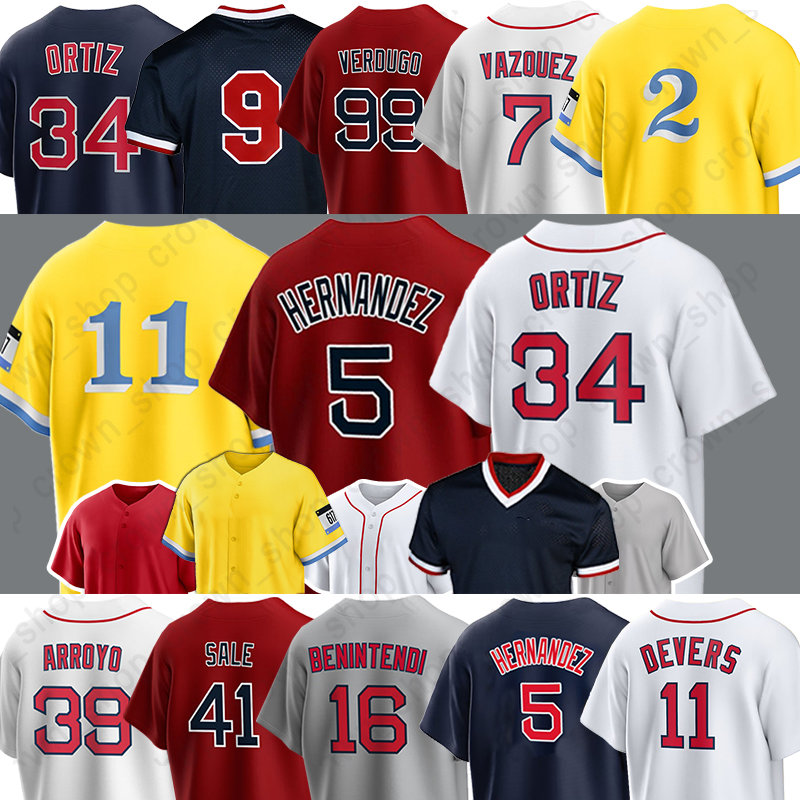 

5 Enrique Hernandez Baseball Jersey Rafael David Ortiz Devers Red Sox Justin Turner Masataka Yoshida Wilyer Abreu Chris Sale Christian Arroyo Connor Wong, Men(hong wa)