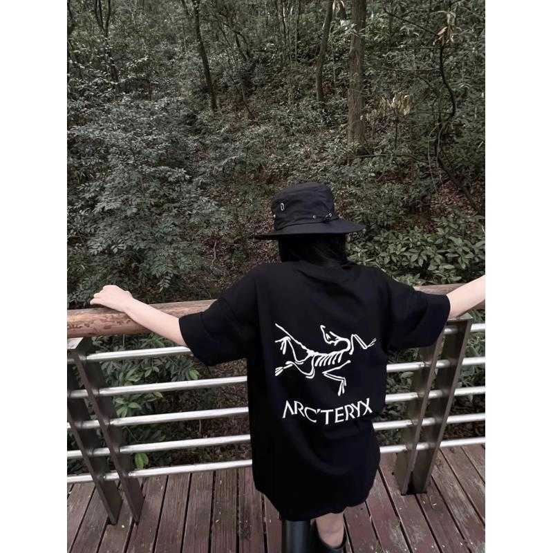 

Designer Fashion Clothing ARC TERYXES Tees Tshirt Bone Archaeopteryx Back Large 3M Anti Cursor Loose Relaxed Round Neck Cotton Short Sleeve outdoor TShirt Sportswe, Black rose red large label