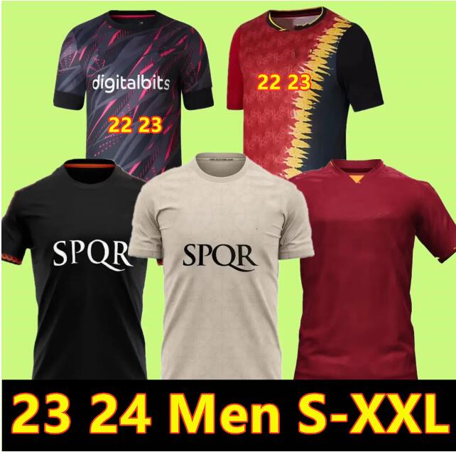 

23 24 DYBALA romas Soccer jerseys maglia Pellegrini belotti CELIK Abraham 2023 2024 HOME away 3rd jerseys MANCINI KUMBULLA men kids kit Football EL SHAARAWY Uniform