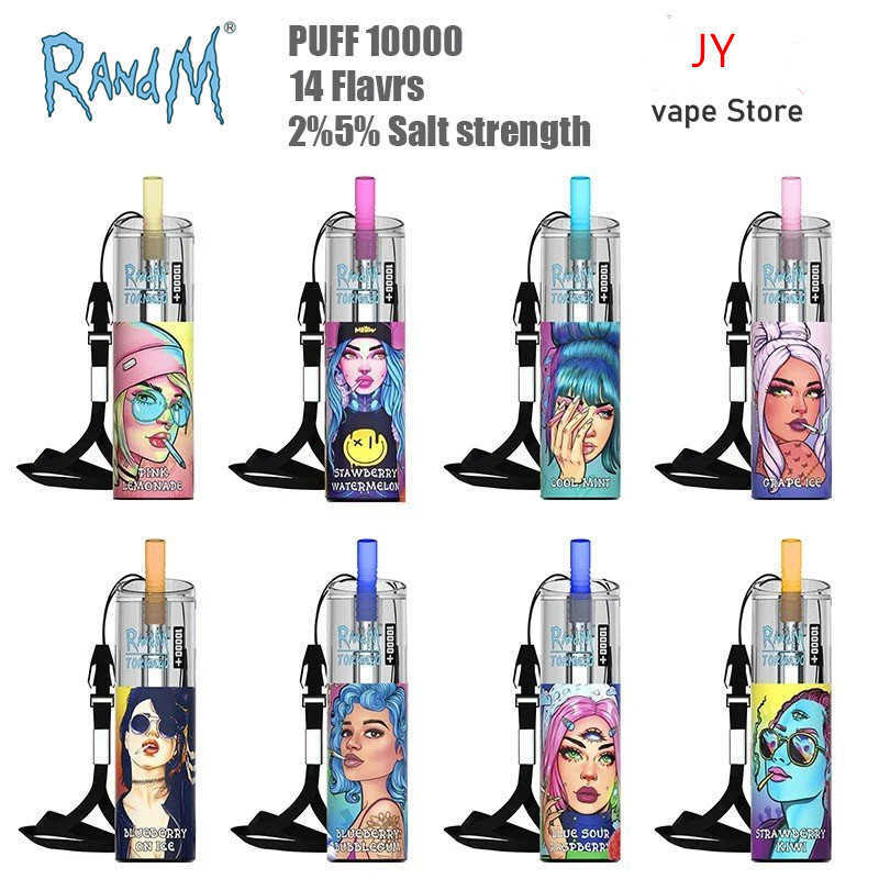 

Authentic RandM Tornado 10000 Plus E Cigarette R and M 10K Puffs Rechargeable Disposable Vape 20ml Pods Carts Mesh Coil Vapes Pen PUFF 10000 PLUS