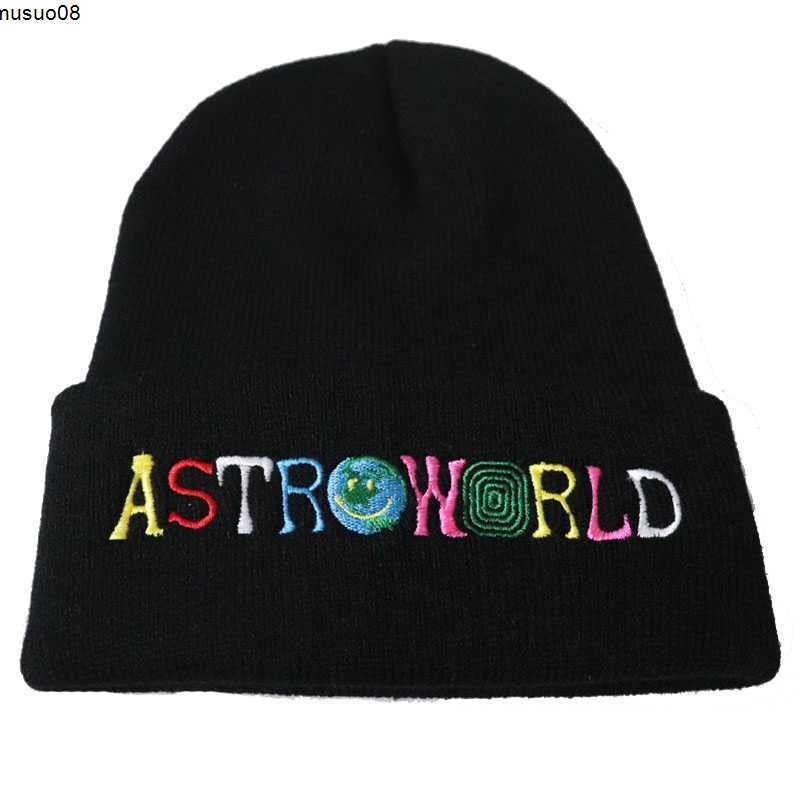 Beanie/Skull Caps Trendy Men Women Knitted Hat Fashion ASTROWORLD Pattern Embroidery Ski Warm Winter Beanie Skullies Cap J230518-image-866808472