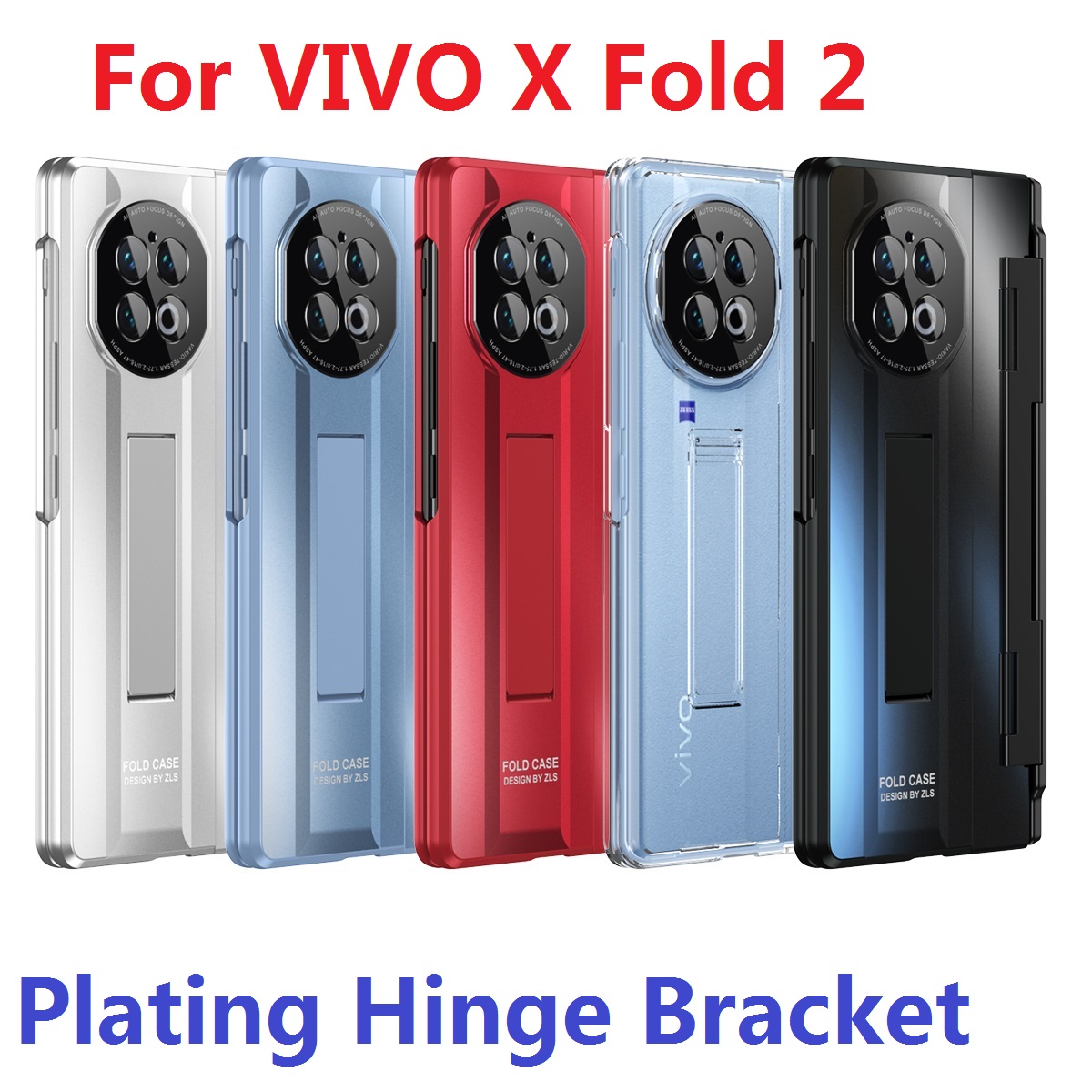 

Armor Bracket Cases For VIVO X Fold 2 Fold2 Case Folding Pen Slots Hinge Protection Cover, Pen red