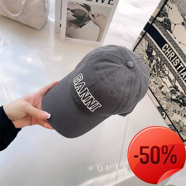 

Ball Caps Hat Female Net Red Spring Autumn Ganni Letter Baseball Protection Visor 230306 32wj00QXC, Black
