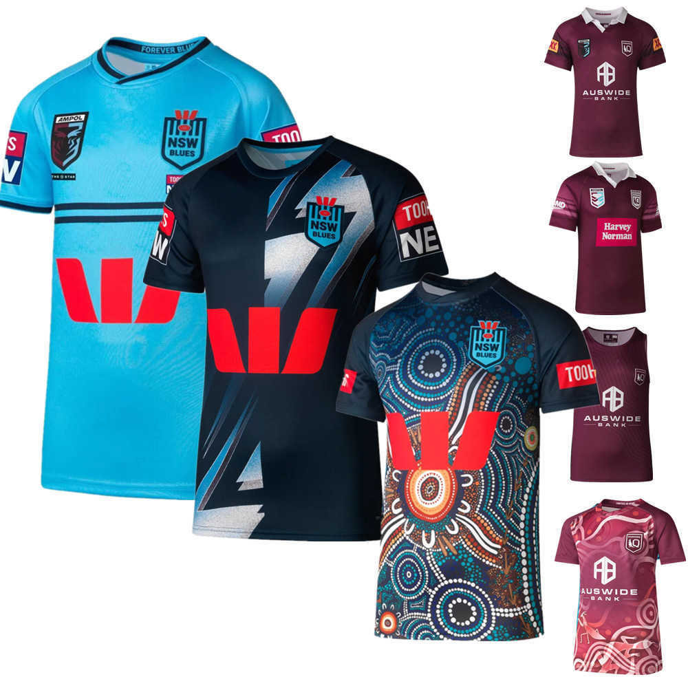 

2023 New Fashion T-shirt Rugby Clothingmen's T-shirts 2024 State of Origin Nsw Blues Indigenous Jersey Australia Qld Maroons Queensland Shirt Big Size S-5xl, Nsw training