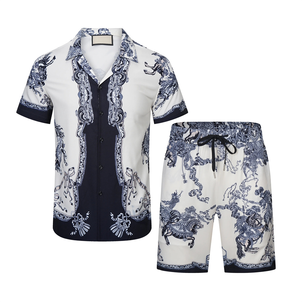 

Summer Mens Designers Tracksuits Hawaiian shirt Beach Shorts Pullover Running Sweatshirt Man Short Sleeve Pants Fashion sweat track suits M-3XL, 03