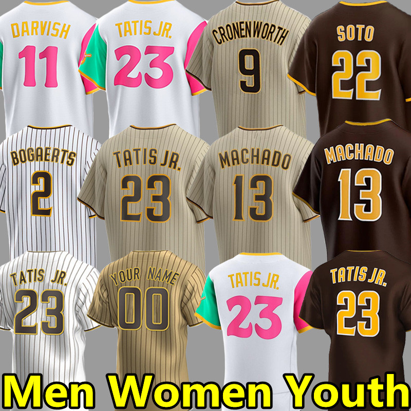 

23 Fernando Tatis Jr. Baseball Jerseys Xander Bogaerts Manny Machado Jersey Juan Soto Jake Cronenworth Yu Darvish Trent Grisham Kim Joe Musgrove Blake Snell Jersey, Men color 1