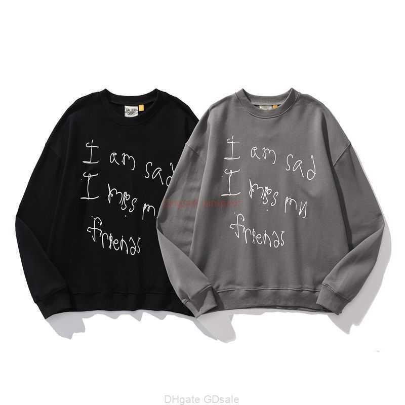 

Designer Clothing Galleries Hoodie Mens Sweatshirts Galleryes Gary Depts Fashion Brand High Street Vintage Letters Loose Round Neck Lovers Long Sleeve Sweater Men, Shipping fee