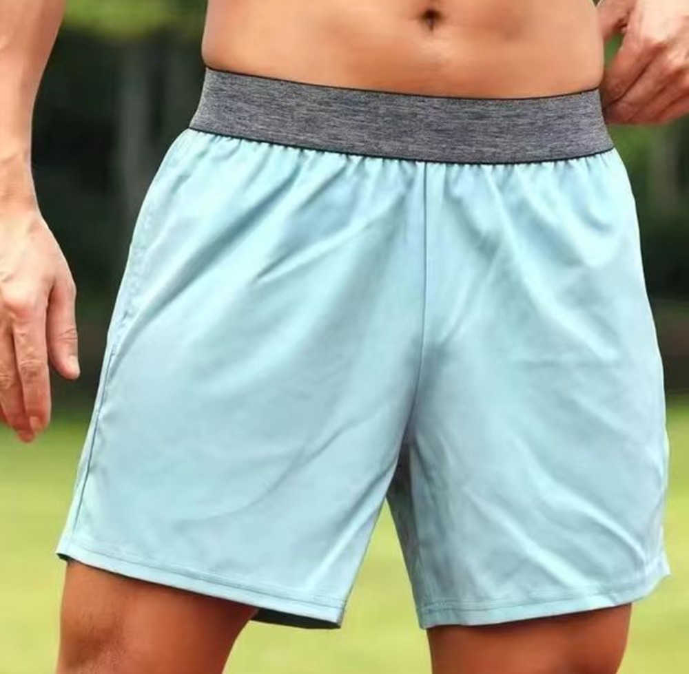 

Men Lulus Yoga Sports Shorts Outdoor Fitness Quick Dry lululemens Solid Color Casual Running lulu Quarter Pant High quality25ess