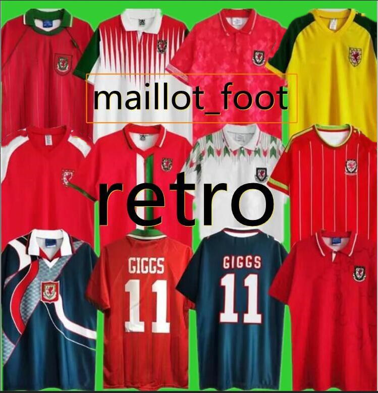 

1974 90 92 93 94 95 96 97 98 99 Wales retro soccer jersey Giggs BALE Hughes Saunders Rush Speed vintage classic football shirt 2014 15 1990 1992 1994 1995 1982 83 2000 01, 90 92 away jersey