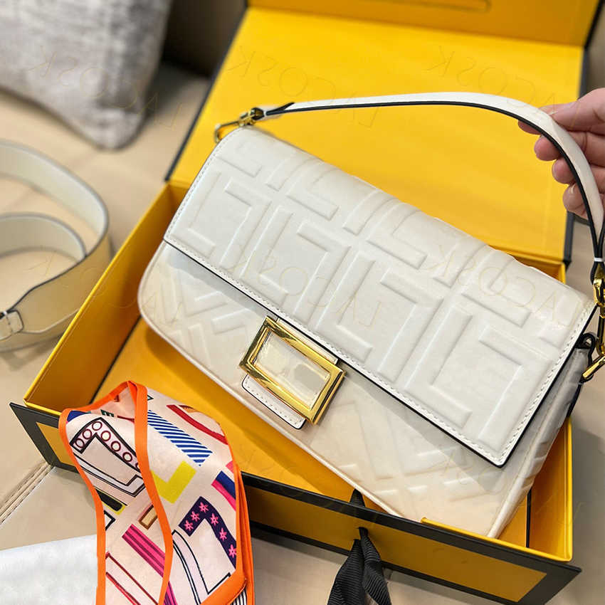 

Baguette Shoulder Bags Designers Handbags Purses Embossed Letter Crossbody Bag Tops Quality Women Underarm Bag with Box
