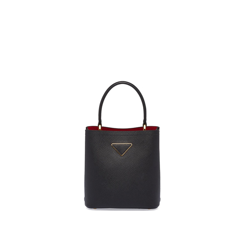 

Women's Classic brand luxury bucket bag black Panier diagonal bag shoulder bags tote famous designer Triangle sign mini bucket bags Saffiano Cross Pattern Handbag, Blue