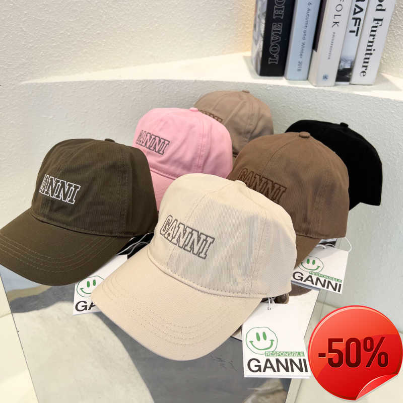 

Ball Caps High-quality Embroidery Washed Cotton Baseball Caps Men's Women's Adjustable Duck Cap Student GANNI Fashion Multi-color Hat 230410KZ5P, Red