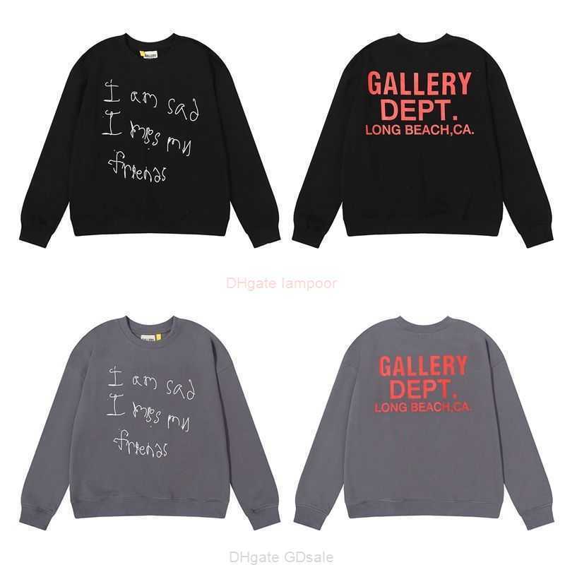 

Designer Clothing Galleries Hoodie Mens Sweatshirts Autumn Winter Galleryes Depts Fashion Brand New Graffiti Letter Printing Casual Loose Round Neck Terry Sweate, Shipping fee