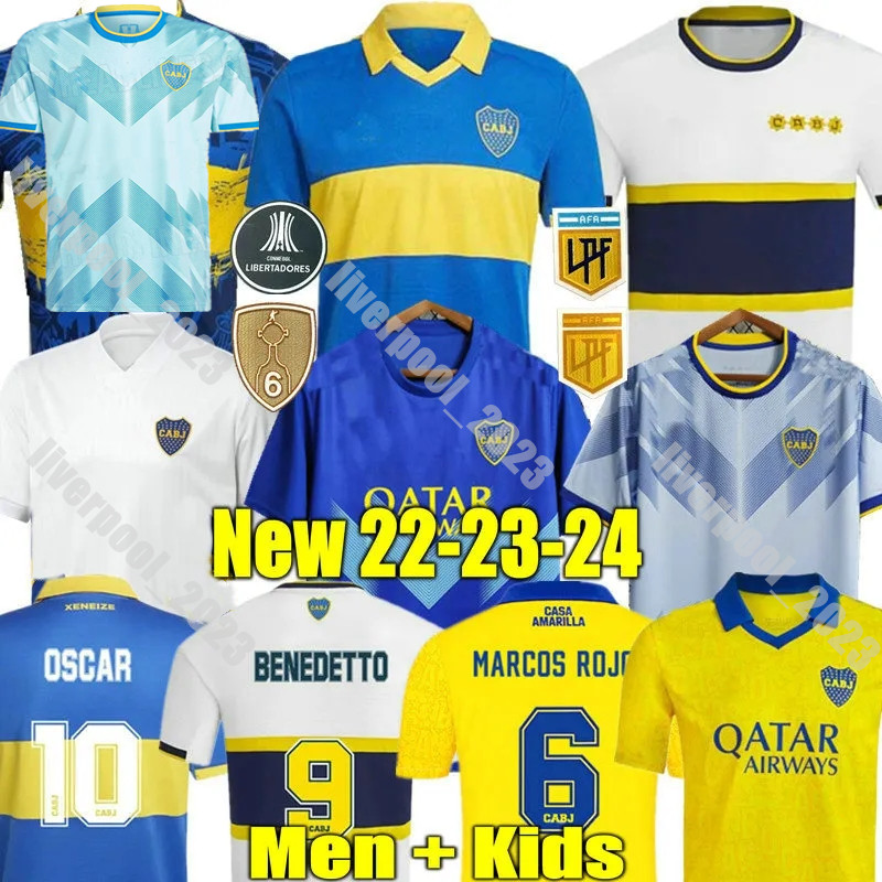 

Player Fans Version Boca Juniors Soccer Jerseys 23 24 CARLITOS Retro MARADONA TEVEZ DE ROSSI 2023 2024 home away 3rd football shirt VILLA SALVIO MEDINA VARELA UNIFORM, Adult 6