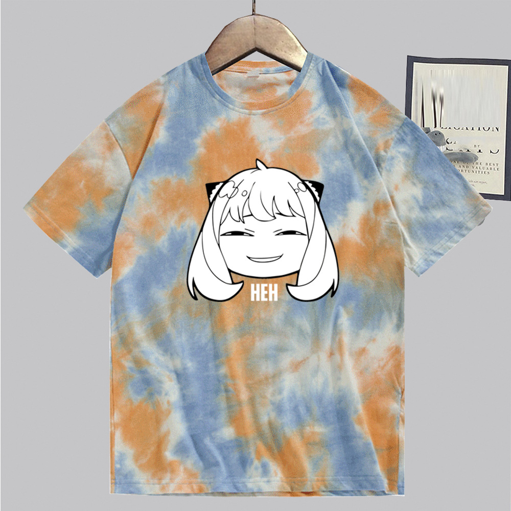 

Designer T-shirt Men's and Women's Fashion Spring, Summer, Autumn, Winter Leisure Loose Bottom Shirt Tie Dyed Short Sleeve S-XXXL Orange