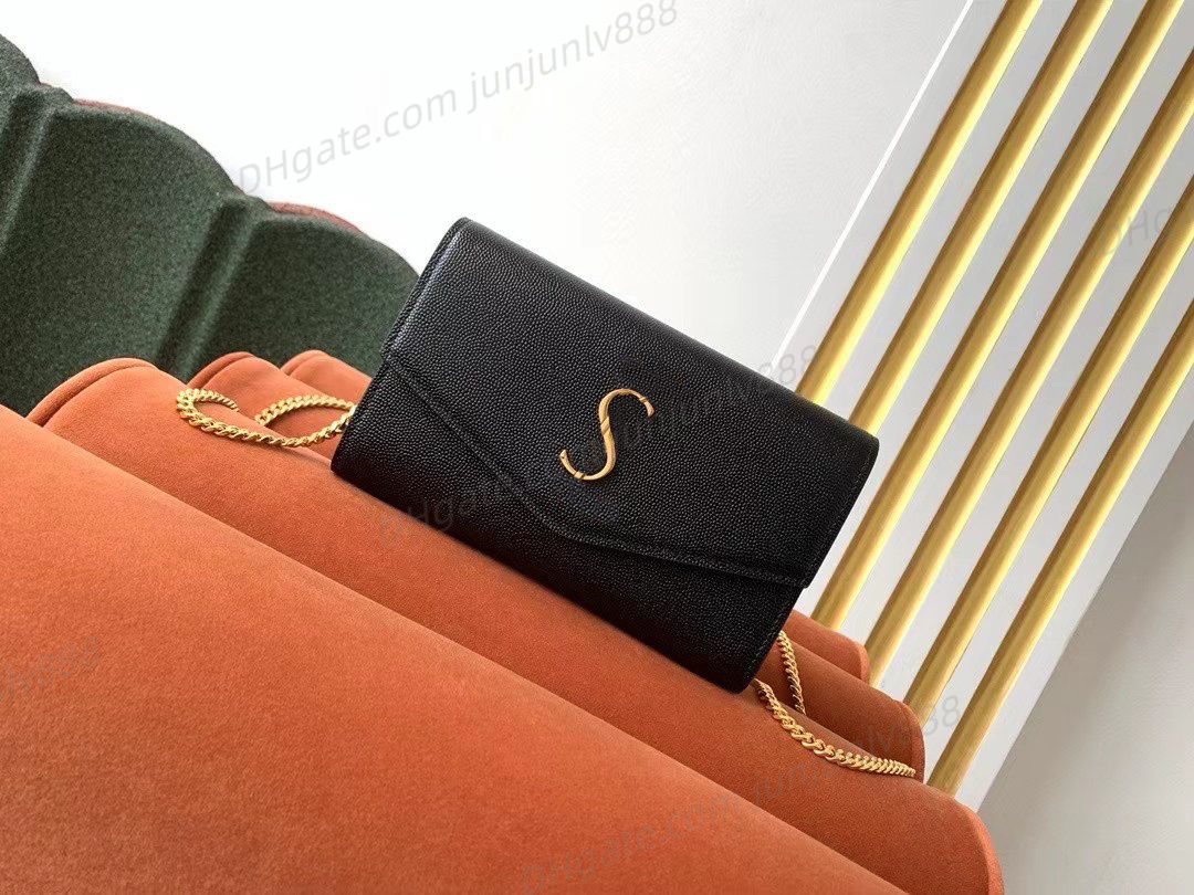 

FASHION WOMEN Crocodile Embossed Glossy Leather Chain pursesHigh Quality Designers Cross Body shoulder bags Luxurys true Leather wallets handbags, Khaki ball pattern