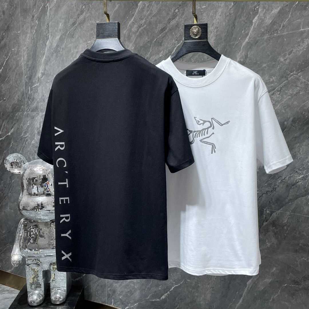 

Designer Fashion Clothing ARC TERYXES Tees Tshirt Archaeopteryx letter printing fashion trend ins loose cotton round neck short sleeved Tshirt outdoor TShirt Spor, White