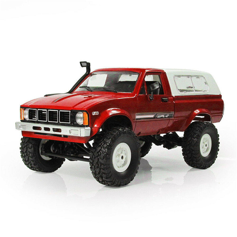 

WPL C24 1/16 RTR 4WD 2.4G Military Truck Crawler Off Road RC Car 2CH Toy, Red