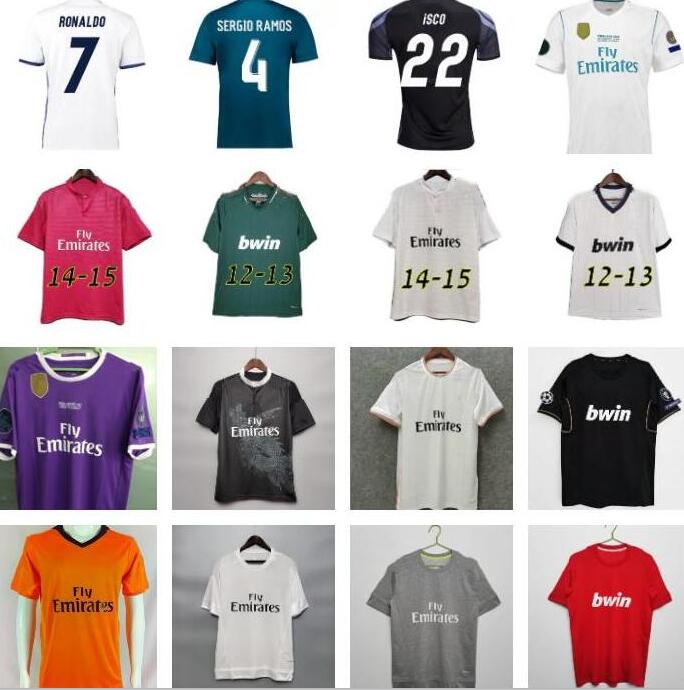 

2016 2017 2018 real madrids soccer jerseys 16 17 18 BALE BENZEMA MODRIC Retro football shirts Vintage ISCO Maillot SERGIO RAMOS RONALDO Camiseta long and short shirt