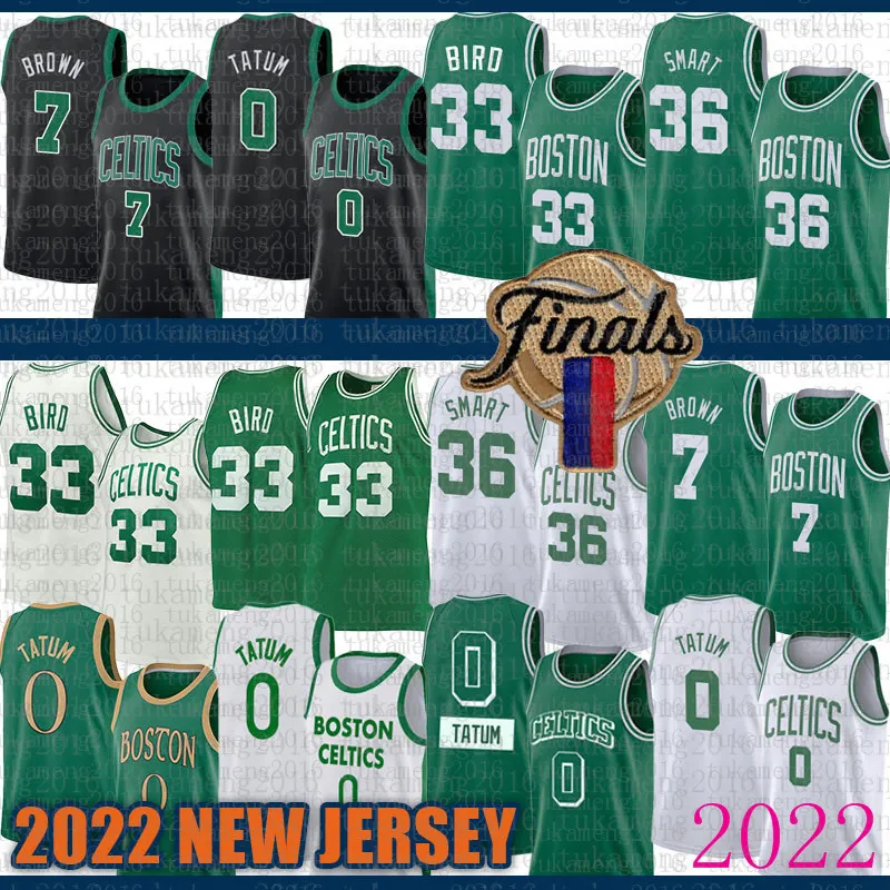 

7 36 Jayson Tatum Larry Bird Basketball Jersey 0 33 Jaylen Brown Marcus Smart Bostons Celtices Army Green red