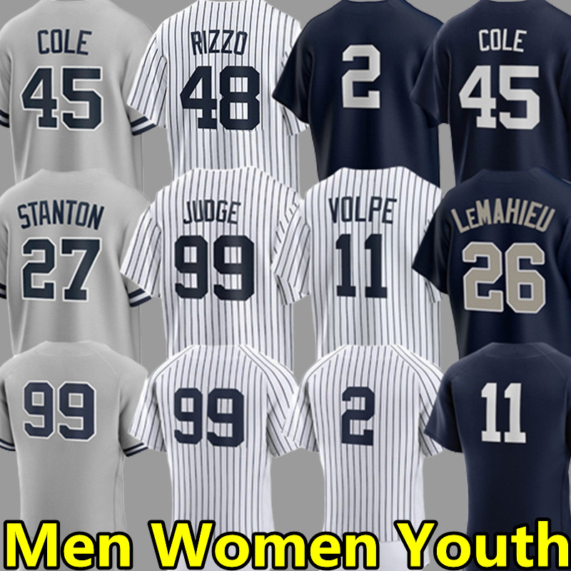 

Custom Yankee Baseball Jerseys Anthony Rizzo Aaron Judge Gerrit Cole Derek Jeter Anthony Volpe Giancarlo Stanton Donaldson DJ LeMahieu Harrison Bader Jersey, Men color 6
