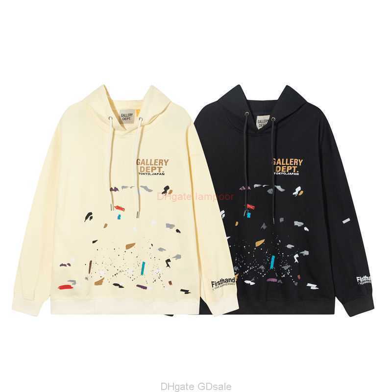 

Designer Clothing Galleries Hoodie Mens Sweatshirts Galleryes Depts Speckled Hand Painted Letter Printing Hooded Sweater High Street Mens Womens Loose Versatile, Shipping fee
