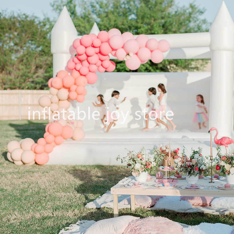 

outdoor activities Commercial adults kids inflatable white wedding bouncy castle birthday anniversary party bouncer house