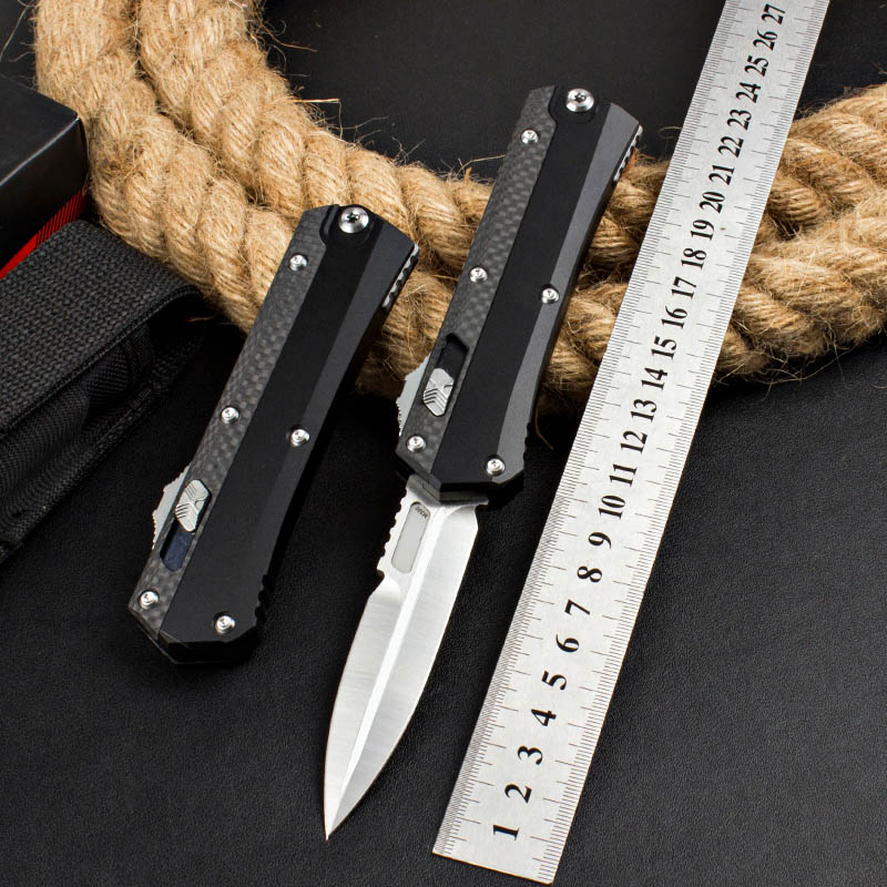 

Recommend UT184-10S Glykon Automatic Knife M390 Blade Carbon Fiber+Aviation Aluminum Handle Combat Tactical Outdoor Survival Auto Pocket Knives BM 3300 3310 3400