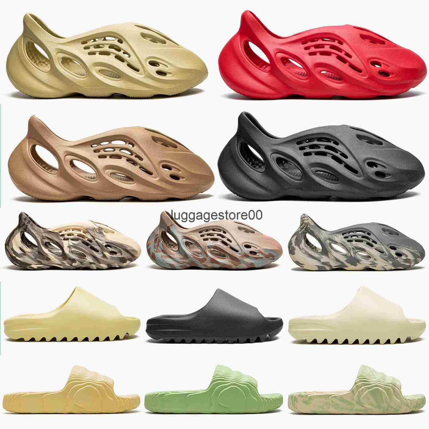 

Top Quality Slippers Men Woman Comfortable Sandals Glow Green Soot Onyx Black Bone Resin Desert Sand Pure Foam Slides Mens Slide, #8