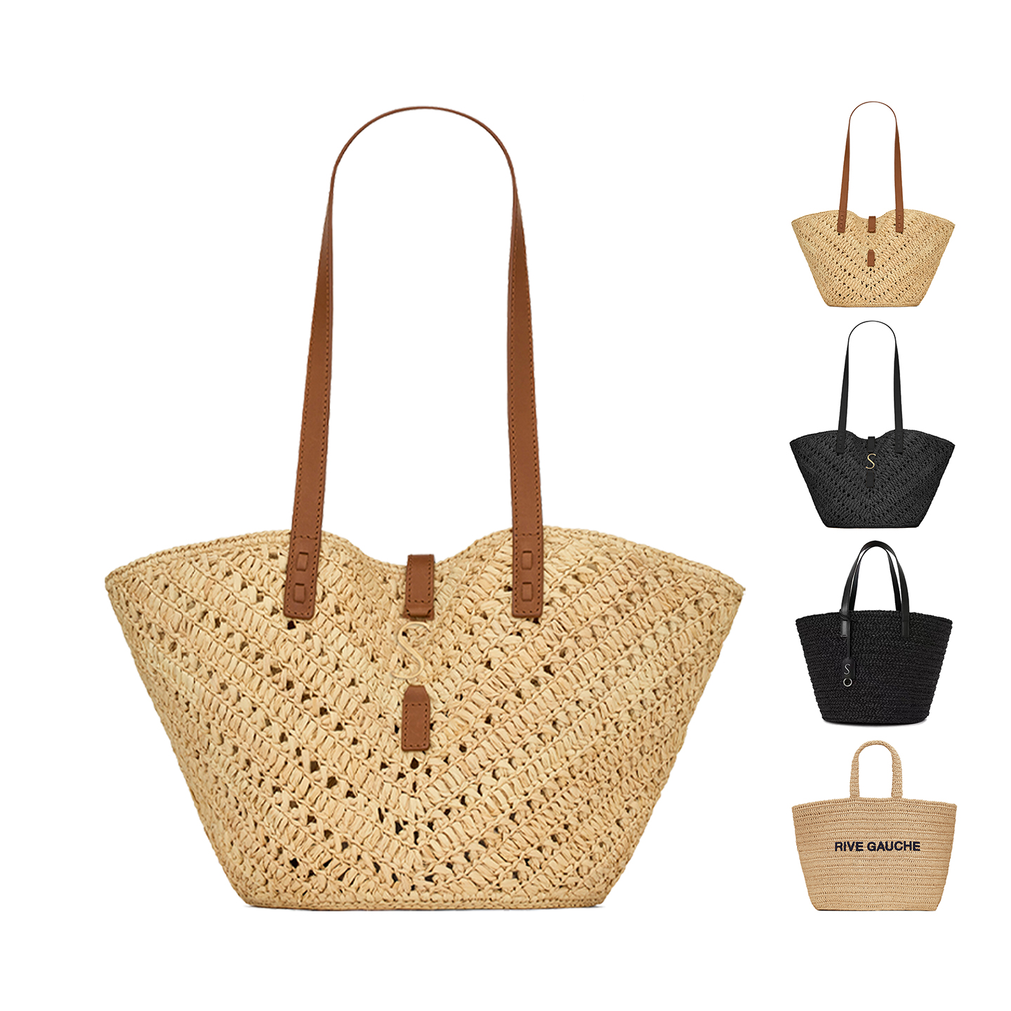 

mirror quality yslity Rive Gauche shopper bag Womens luxury tote handbag basket Crossbody Shoulder bags mens Top handle clutch hobo weave Large designer Beach Bag