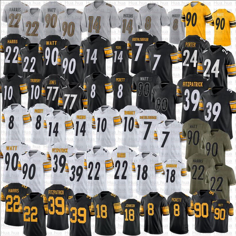 

Kenny Pickett TJ Watt George Pickens Football Jerseys Najee Harris Steeler Joey Porter Jr Johnson Heyward Broderick Jones Roethlisberger Troy Polamalu, Youth