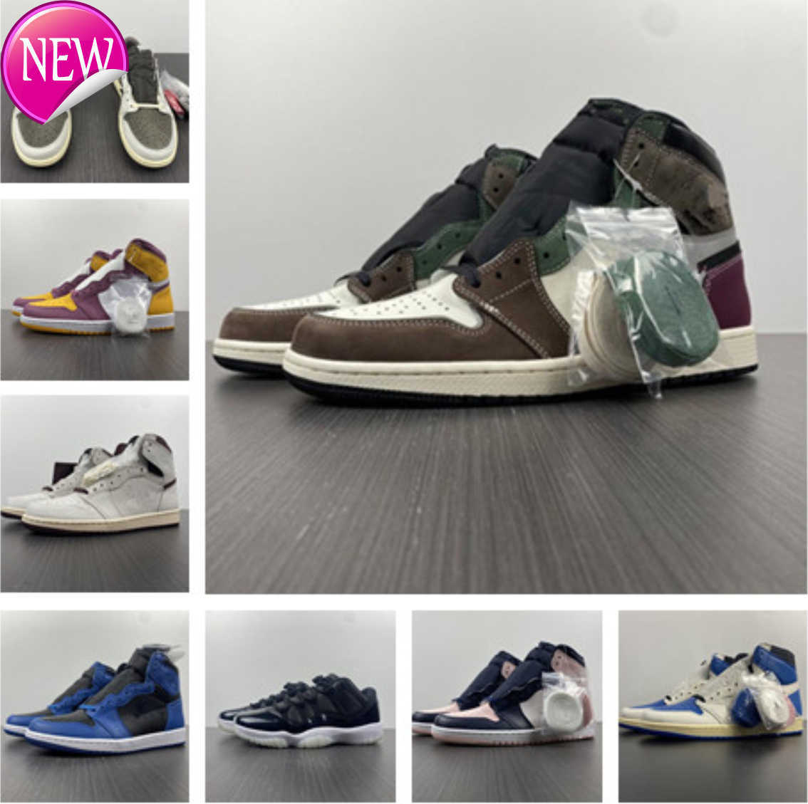 

High quality basketball shoes 1s 11S 4S Obsidian Chicago sneakers womens Turbine green white blue black yellow toes with boxhot SHOES, 10