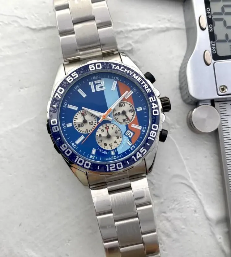 

New Fashion Wrist Watches Men All Dial Automatic Quartz wristwatches High Quality tag heuerity Luxury Brand Chronograph Clock stainless steel Belt Mens Watch TAHE4