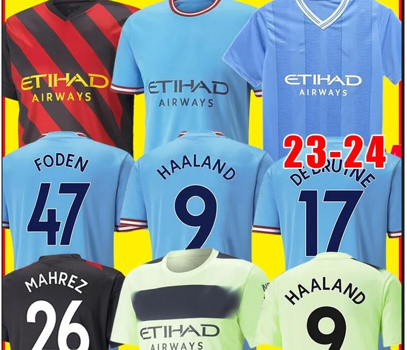 

23-24 Soccer Jerseys Thai Quality Customied Shirts GREALISH 7 9 HAALAND BERNARDO 20 GREALISH 10 J.ALVAREZ yakuda Store Dropshipping Accepted Champion Jersey, 22-23 away