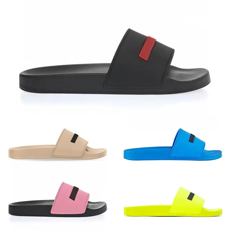

2023 Trends Slippers Men Women slider slides Sandals rubber fur Designer Pool Triple Black White Paris Rubber Sliders Letters Flats Sole 3D 35-46 Y3, Color 10