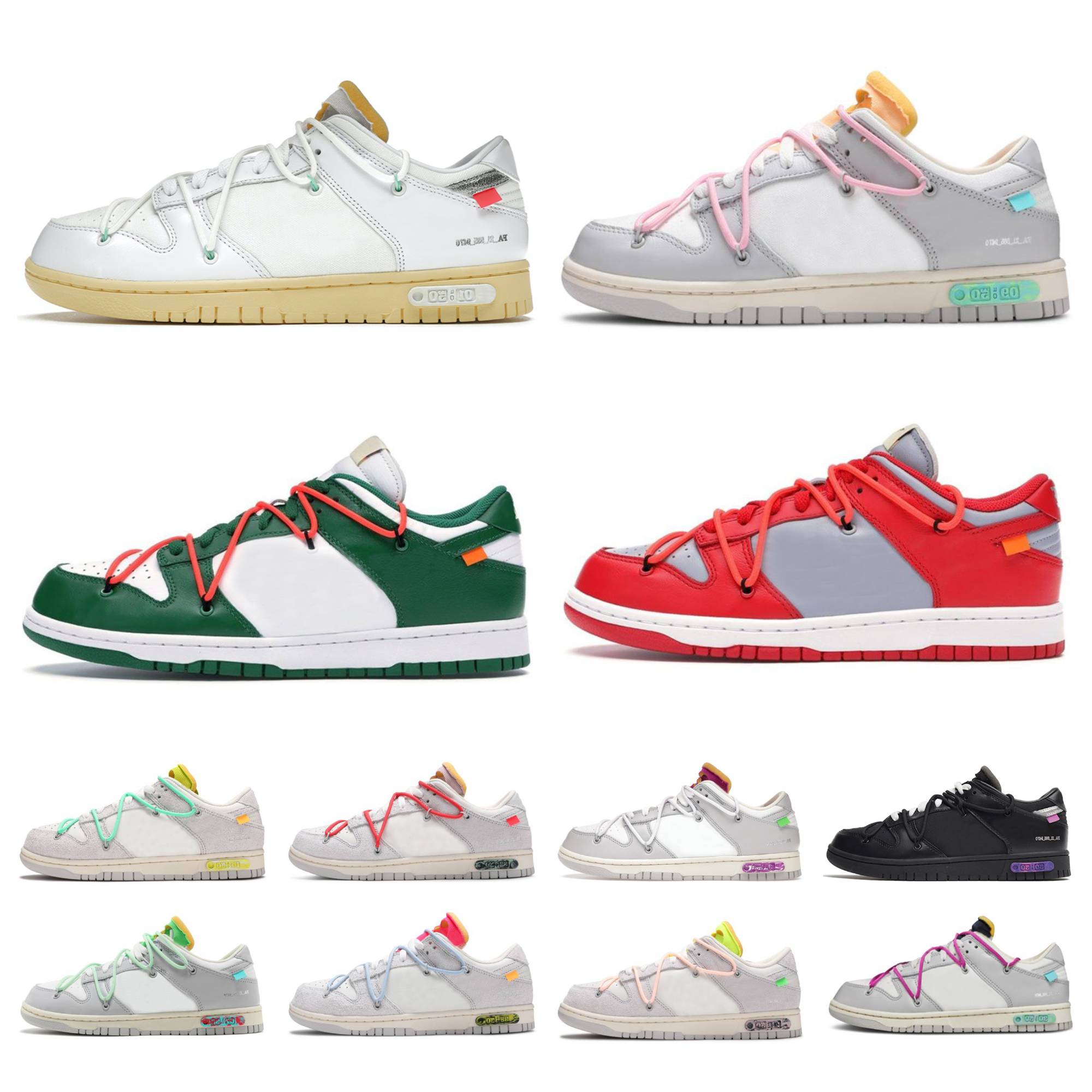 

2023 NEW Designer Dunksb Men Women Running Sports Shoes NO.1-50 Lot The OW White Sb Dunks Low Skate University Blue Fragment Skate Platform Shoe Trainers Sneakers 36-45, Shoes lace